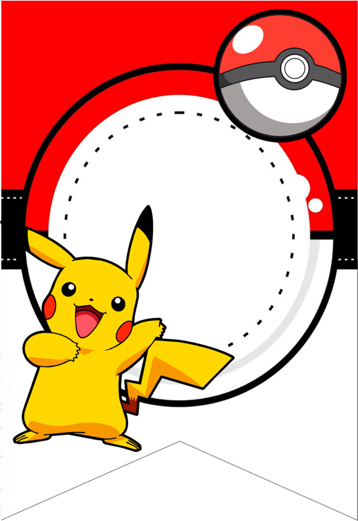 kit imprimible cumpleaños pokemon pokeball Pokemon banderin
