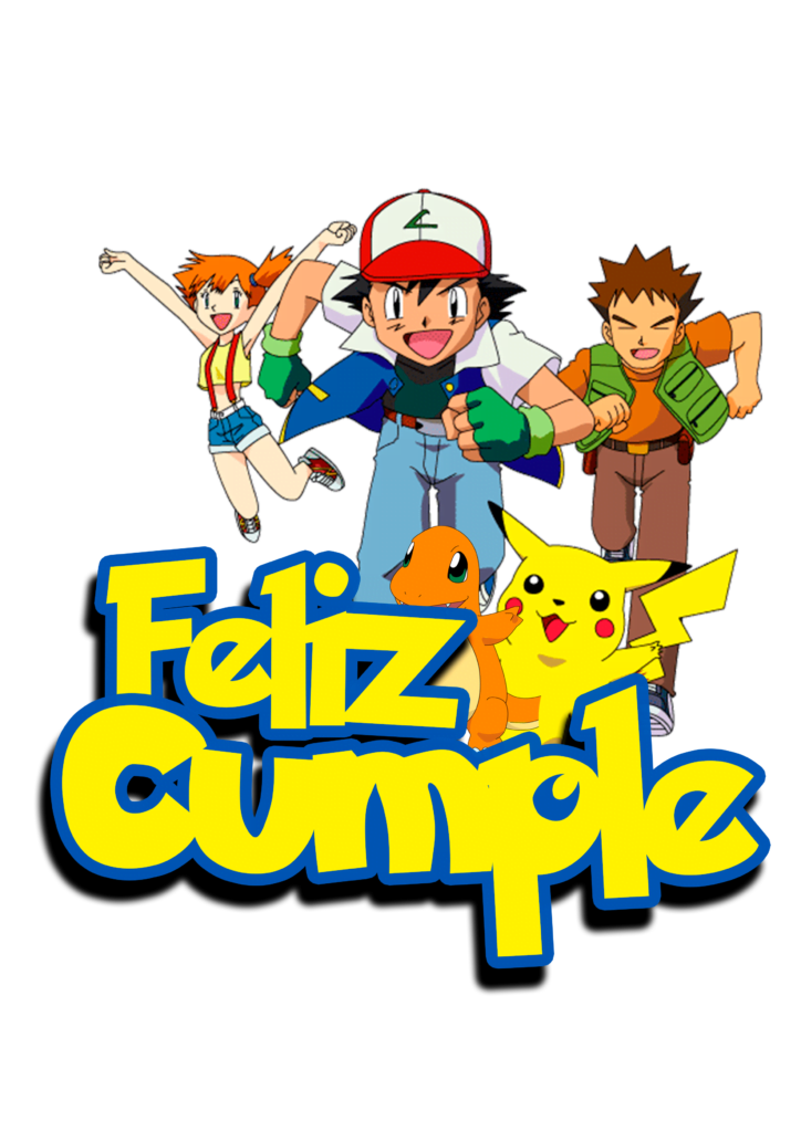 toppe de pokemon para imprimir Feliz Cumpleaños