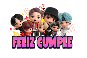 topper BTS feliz cumple