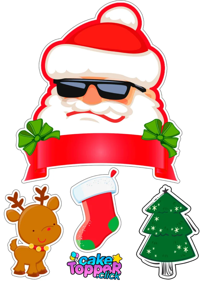 topper-de-Papa-Noel-topper-de-bolo-Papai-Noel---Santa-Claus-cake-topper-for-print