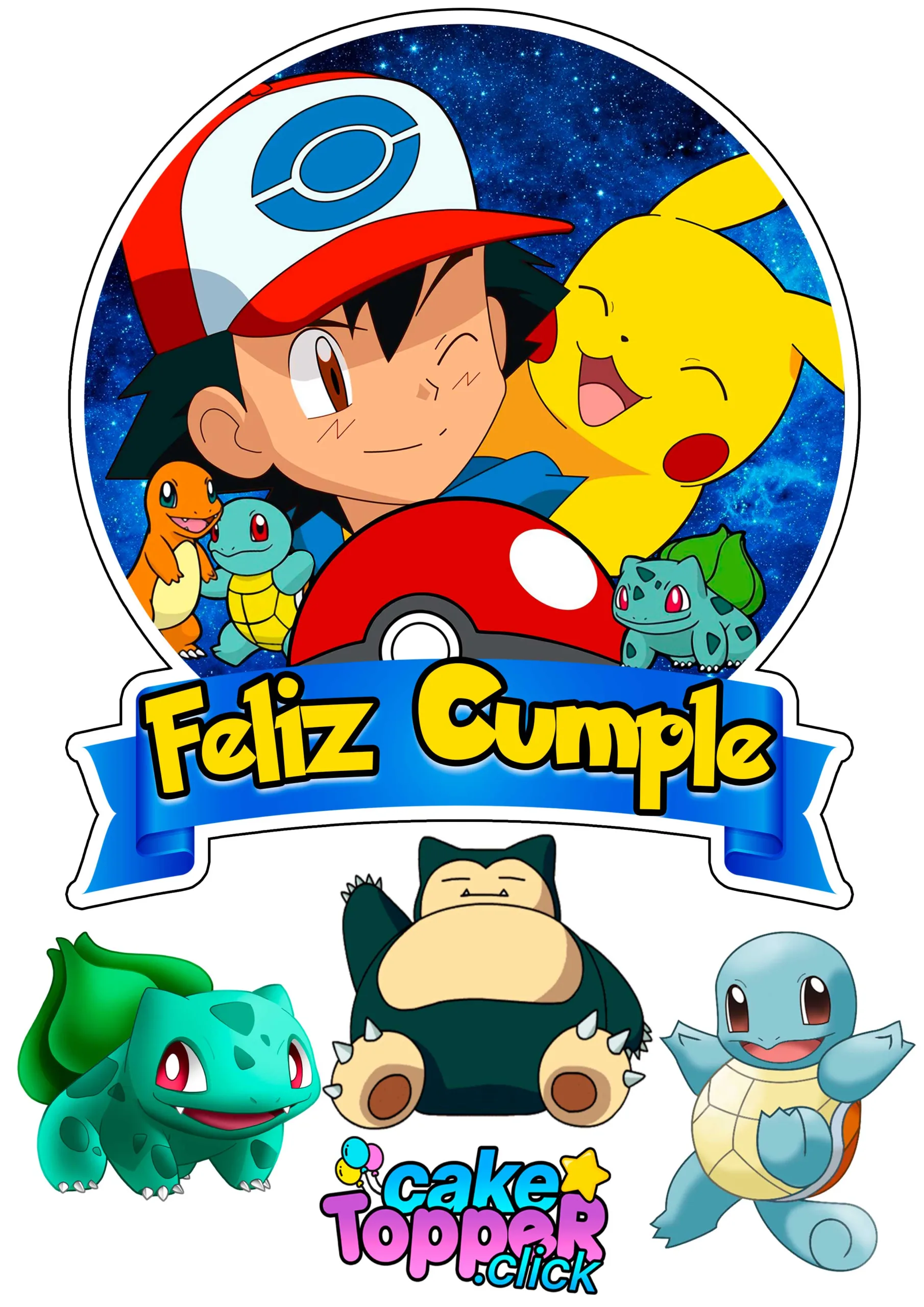 Kit imprimible cumpleaños Pokemon 