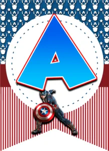 abecedario: A alphabet A: alfabeto "Capitán América" Capitão América Captain America