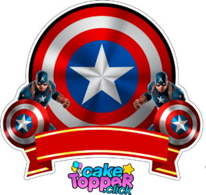 Decoración Capitán América Capitan America Marvel Cake topper para imprimir Gratis