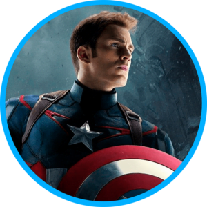 Capitan America para imprimir sticker redondo