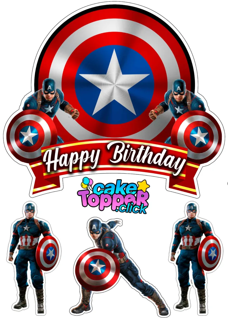 Captain-America-Cake-topper-print