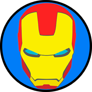 Cara de iron man face sticker