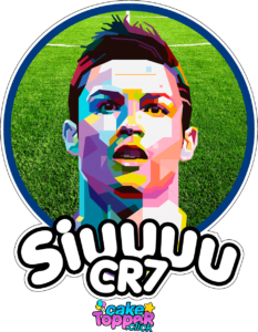 Cristiano Ronaldo Siuuuu Cake topper PNG