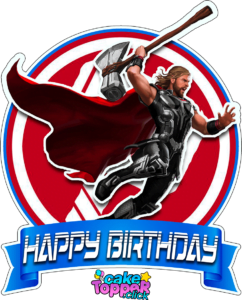 Happy Birthday Thor Cake topper