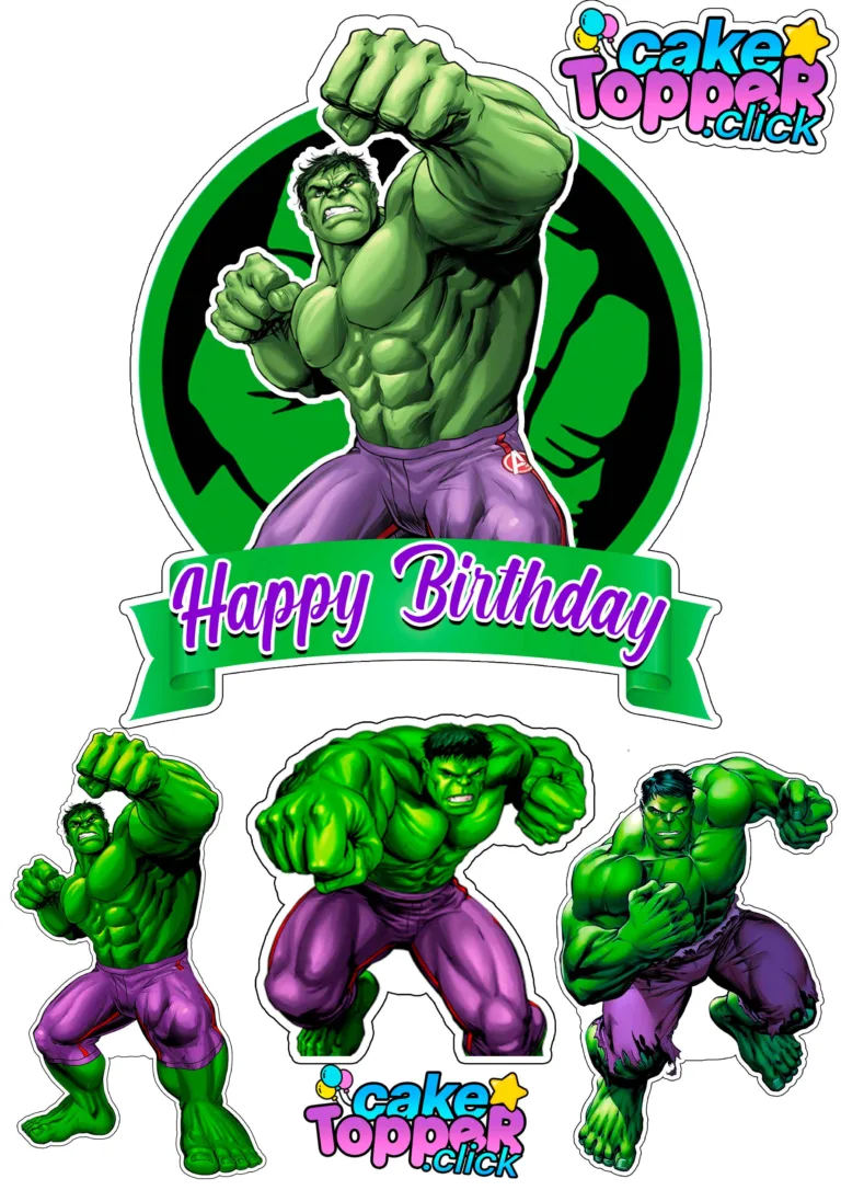 Hulk-Cake-topper-Happy-Birthday