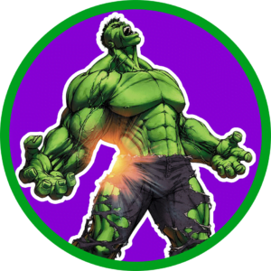 Hulk print sticker