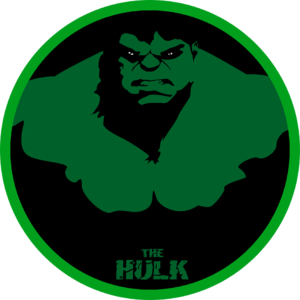 Hulk redondo print sticker