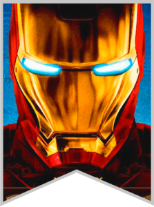 Iron man banderines para imprimir ideas cumpleaños