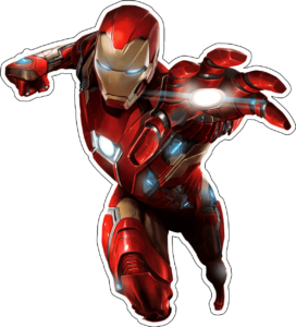 Iron man cup cake topper png