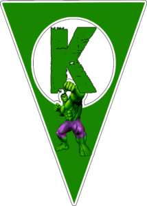 abecedario: K alphabet K: alfabeto "Hulk"