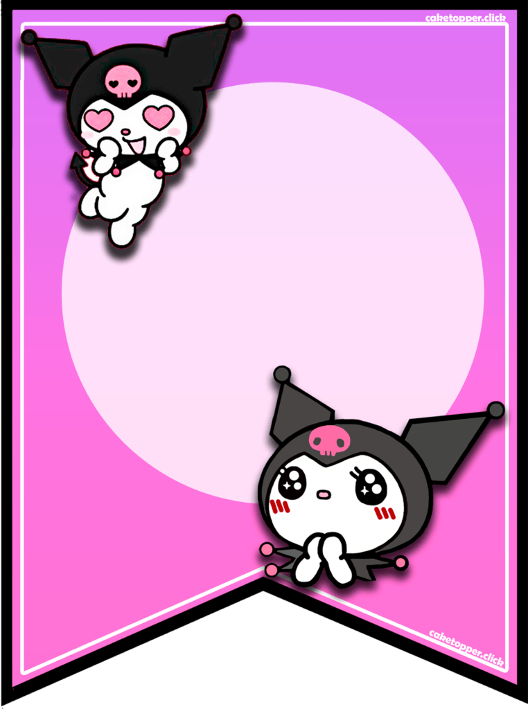 Topo de bolo Kuromi