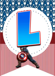 abecedario: L alphabet L: alfabeto "Capitán América" Capitão América Captain America