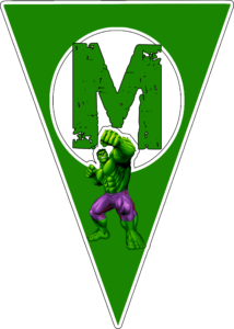 abecedario: M alphabet M: alfabeto "Hulk"