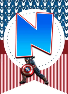 abecedario: N alphabet N: alfabeto "Capitán América" Capitão América Captain America