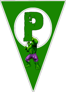 abecedario: P alphabet P: alfabeto "Hulk"