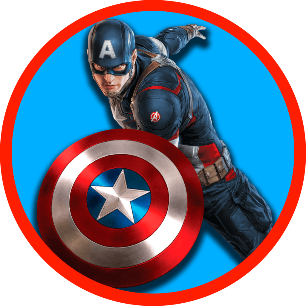 Sticker redondo Capitan America