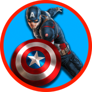 Sticker redondo Capitan America