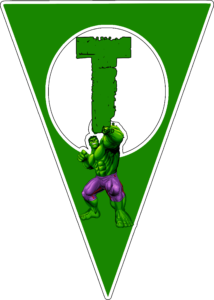 abecedario: T alphabet T: alfabeto "Hulk"