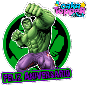 Topo para Bolo Incrível Hulk