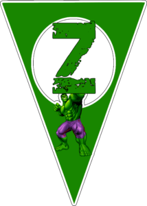 abecedario: Z alphabet Z: alfabeto "Hulk"