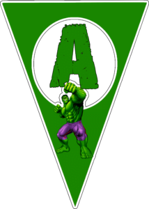 abecedario: A alphabet A: alfabeto "Hulk"