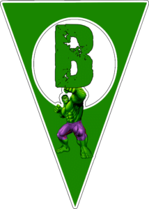 abecedario: B alphabet B: alfabeto "Hulk"