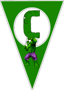 abecedario: C alphabet C: alfabeto "Hulk"