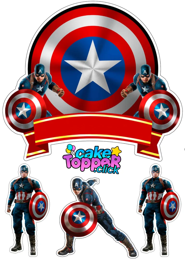 cake-topper-Capitão-América-topper-de-capitan-america