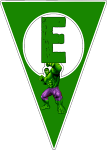 abecedario: E alphabet E: alfabeto "Hulk"