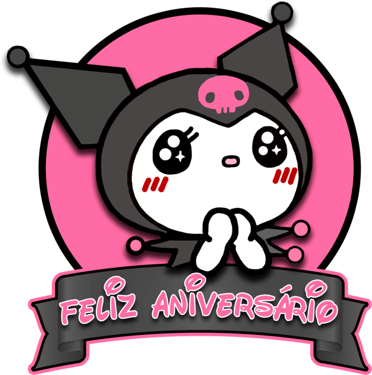 feliz aniversário Kuromi topper de bolo