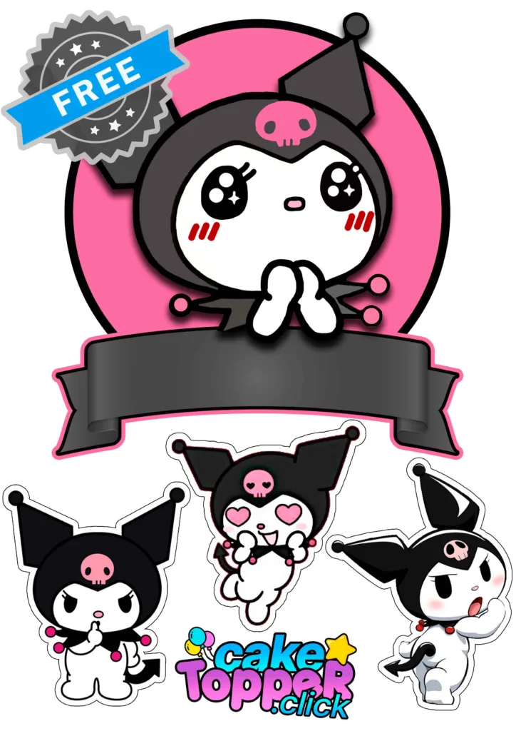 kuromi-y-melody-cake-topper-free