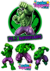 topper-de-bolo-Hulk,-Topo-para-Bolo-Incrível-Hulk