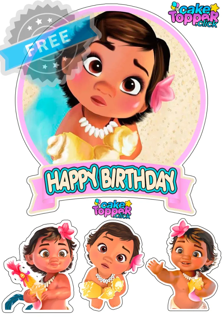 Baby-Moana-Cake-Topper-Happy-Birthday