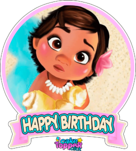 Baby Moana Cake Topper PNG transparent