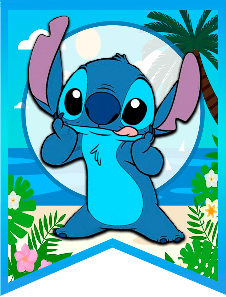 Banderin_Flâmulas_Pennants Stitch Lilo and Stitch Pennants to print