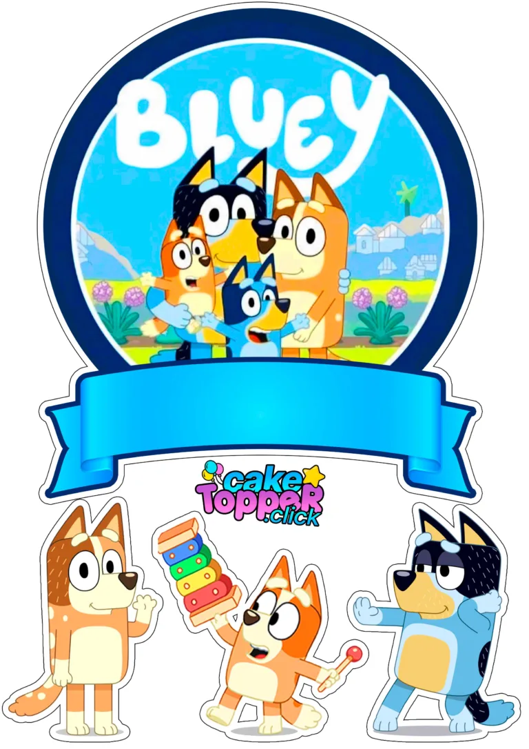 Bluey-Cake-Topper-de-Bluey