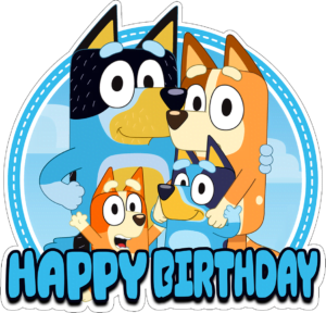 Bluey To Print: Free Cake Toppers, Stickers, PNG And Pennants!!