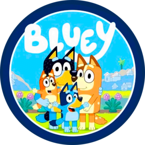 Bluey Sticker redondo