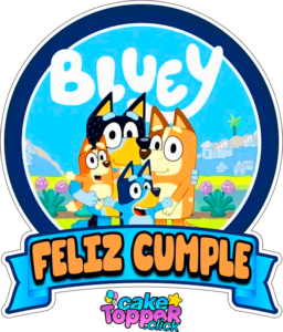 Feliz Cumple Bluey Topper