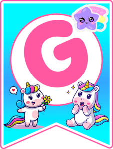 G Alphabet Unicornio Abecedario Alfabeto