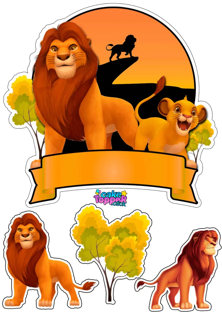 Lion-king printable Cake topper birthday