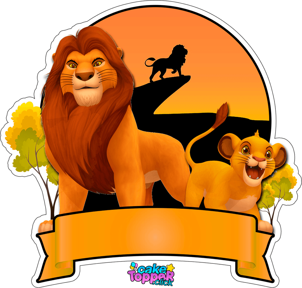 Lion-king printable cake topper