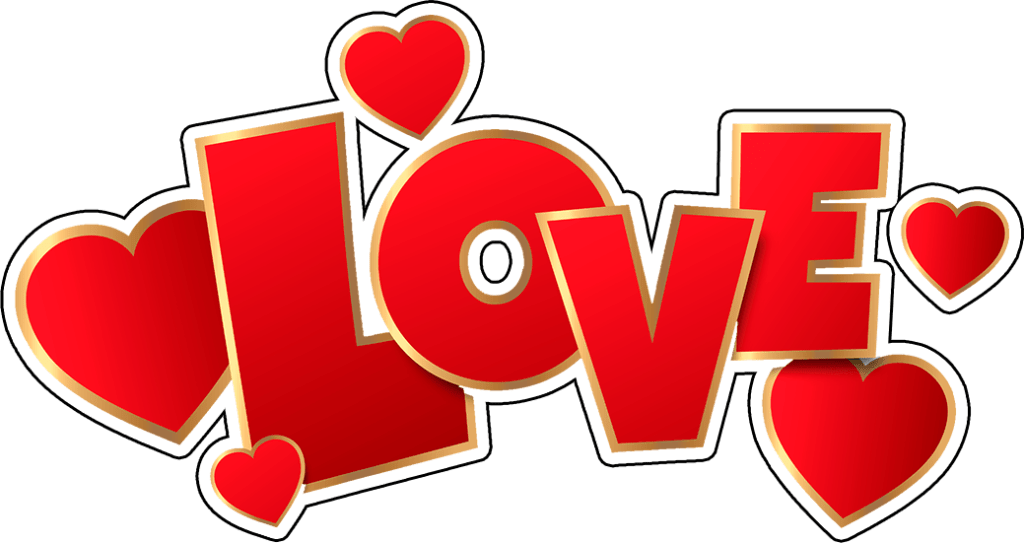 Love gold png