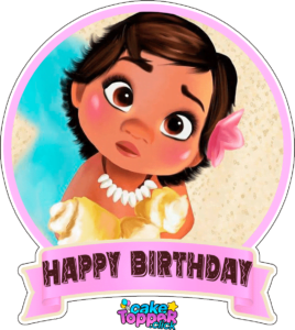 Moana happy birthday printable PNG