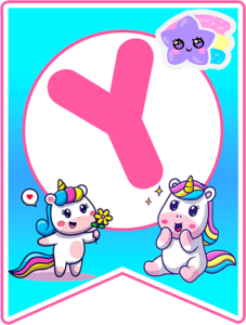 Y Alphabet Unicornio Abecedario Alfabeto