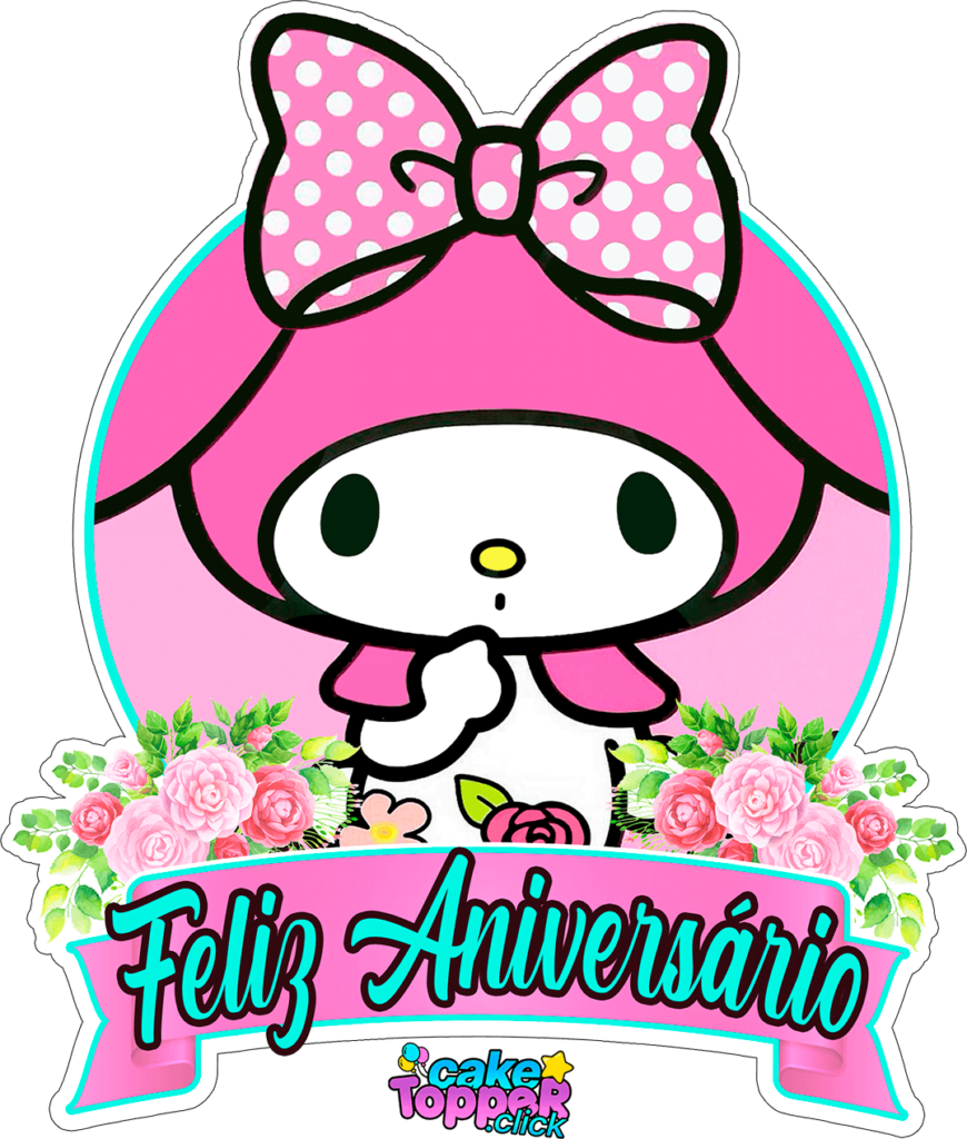 Feliz Aniversário Topo de bolo Sanrio My Melody PNG Transparent